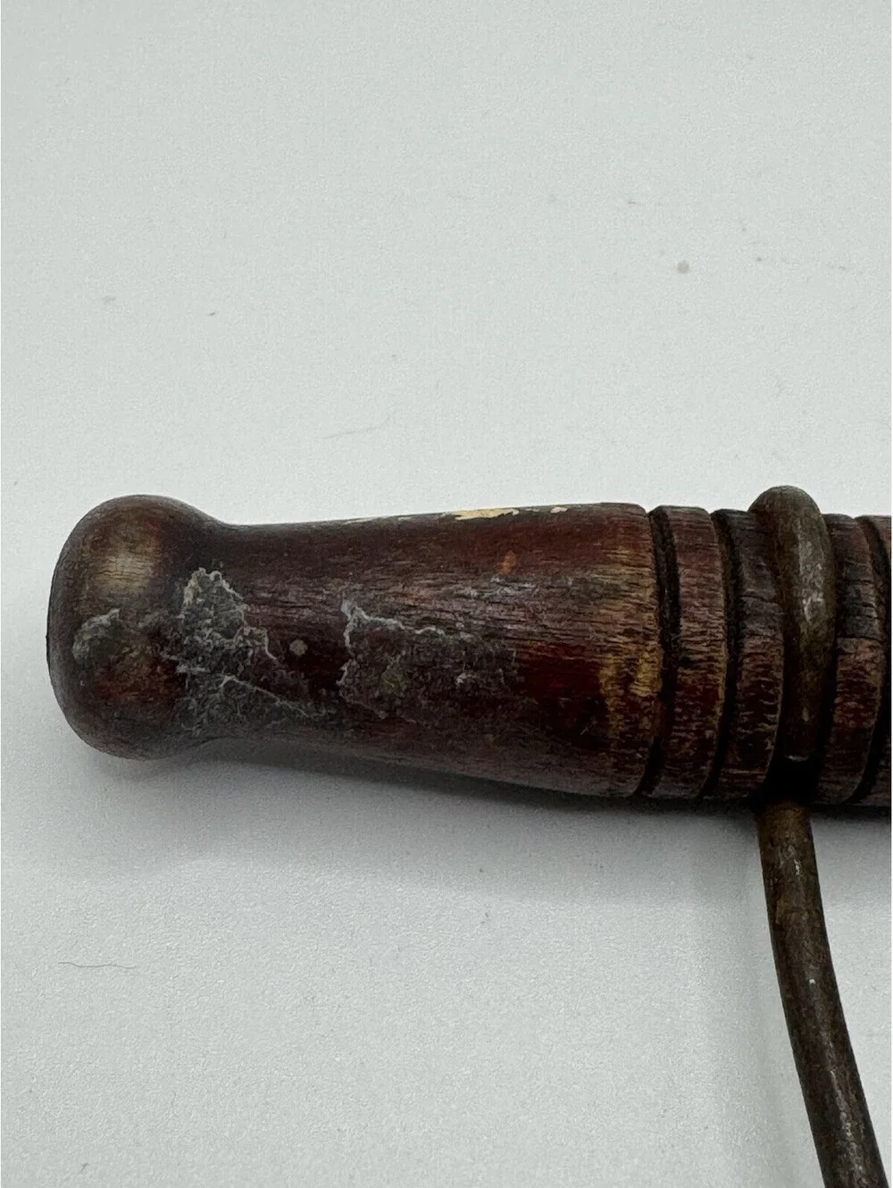 Vintage Corkscrew Opener Metal With Wooden T Handle. unmarked